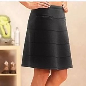 Athleta Strata Ponte Knit Black A-line Skirt